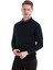 Lacivert Comfort Fit Düz Polo Yaka Yünlü Kazak 1