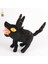 Siyah Ateş Wolf Pup Plush Peluş Oyuncaklar Siyah Köpek Bebek Bebek Hediyesi (Yurt Dışından) 1