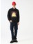 Fluffy Kapüşonlu Oversize Baskılı Antrasit Erkek Şardonlu Sweatshirt Fluffy-E-7 1