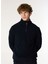 Erkek Fermuarlı Basic Nakışlı Sweatshirt M4WM-SWT-1560 3