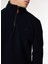Erkek Fermuarlı Basic Nakışlı Sweatshirt M4WM-SWT-1560 4