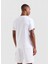 Bisiklet Yaka Beyaz Erkek T-Shirt 3DPT37PJMUZ 3
