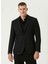 Siyah Erkek Mono Slim Fit Diyagonal Ceket 1091844 1