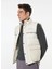 Krem Erkek Kapüşonlu Normal Kalıp Puffer Yelek D4WM-YLK3243 2