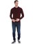 Bordo Regular Fit Düz Polo Yaka Triko Kazak 2