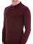 Bordo Regular Fit Düz Polo Yaka Triko Kazak 5