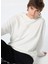 Ekru Kadın Kapüşon Normal Nakışlı Sweatshirt M4WL-SWT-1974 1
