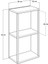 Profile Duvar Rafı-Koyu Ceviz(Oslo Ceviz) 30X63X25 cm (Gxyxd) 6