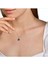 0.13 Karat Mavi Topaz Taşlı Pırlanta Kolye 3