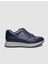Lacivert Erkek Deri Sneaker 123154R 1