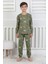 Isob Yeşil Safari Desenli %100 Pamuk Erkek Çocuk Pijama Takımı 3-8 Yaş 51301-Y 1