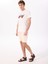 Kırık Beyaz Erkek Bisiklet Yaka Relaxed Baskılı T-Shirt J4SM-TST7255 2