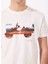 Kırık Beyaz Erkek Bisiklet Yaka Relaxed Baskılı T-Shirt J4SM-TST7255 4