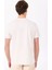 Kırık Beyaz Erkek Bisiklet Yaka Relaxed Baskılı T-Shirt J4SM-TST7255 5