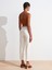 71651 Kemerli Chino Pantolon-Beyaz 2