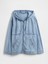 Erkek Mavi Denim Ripstop Oversize Fermuarlı Ceket 1