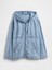 Erkek Mavi Denim Ripstop Oversize Fermuarlı Ceket 2