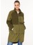 Haki Kadın Kaban Onlohıo Quılt Mıx Fleece Coat cc Ot 3