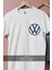 Oversize Vw - Volkswagen Mavi Logo Cep Tasarımlı Unisex T-Shirt 2