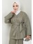 Kemerli Ceket Pantolon Gabardin Takım 1557 - Mint 4