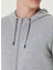 Gri Erkek Kapüşon Slim Fit Düz Sweatshirt 1093011 5