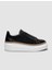Siyah Kadın Deri - Lastik Sneaker 124686 1