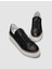 Siyah Kadın Deri - Lastik Sneaker 124686 4