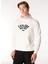 Relaxed Çıkarılabilir Kapüşonlu Baskılı Ekru Erkek Sweatshirt C4WM-SWT4267 5