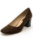 1453 Kahve Süet Topuklu Büyük Numara Kadın Ayakkabıları 1