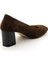 1453 Kahve Süet Topuklu Büyük Numara Kadın Ayakkabıları 3