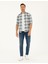 Su Yeşili Ekose Slim Fit Uzun Kollu Gömlek 4