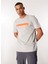Gri Erkek Bisiklet Yaka Baskılı T-Shirt D4SM-TST3274 3