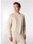 Bej Erkek Bisiklet Yaka Relaxed Sweatshirt J4WM-SWT7355 1