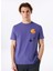 D5SM-TST3773 Mor Bisiklet Yaka Relaxed Fit Baskılı Erkek T-Shirt 3