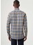 Regular Fit Paşa Yaka Lacivert Prestogal Ekoseli Spor Erkek Gömlek GM23Y231027_D39 2