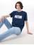 Lacivert Erkek Relaxed Baskılı T-Shirt M5SM-TST1291 1