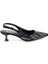 PS-32370 Kadın 4 cm Arkası Açık Taşlı Abiye Stiletto Ayakkabı 4