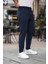 Erkek Lacivert Italyan Kesim Slim Fit Kaliteli Esnek Likralı Bilek Boy Kumaş Pantolon 5
