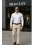 Erkek Krem Italyan Kesim Slim Fit Kaliteli Esnek Likralı Bilek Boy Kumaş Pantolon 7