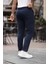Erkek Lacivert Italyan Kesim Slim Fit Kaliteli Esnek Likralı Bilek Boy Kumaş Pantolon 5