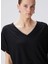 Siyah Kadın Basic T-Shirt 1094709 1