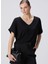 Siyah Kadın Basic T-Shirt 1094709 4