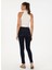 Koyu Indigo Kadın Skinny Fit Düz Denim Pantolon Lıan 4