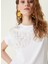 Bisiklet Yaka Beyaz Kadın T-Shirt 1090315 2