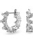 5632467 Swarovski Küpe Millenia:ortyx Pierced Earrings Mini Hoop Triangle Rhodium Shiny White 3