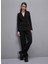 Siyah Kadın Kruvaze Yaka Standart Blazer 8S0483 1