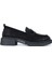 Siyah Kadın Süet Loafer 1061 2301-1 Bn Ayk SK24-25 1