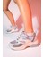 Crown Buz Pudra Multi Bağcıklı Kadın Kalın Taban Spor Sneakers 1