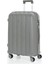 V305 Ultra Hafif Plastik Materyal Polipropilen Kabin Boy Valiz - Gri 2