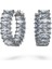 5658650 Swarovski Küpe Matrix:pe Mn Hoop Baguette Earrings Ocean Grey Gry/rus 1